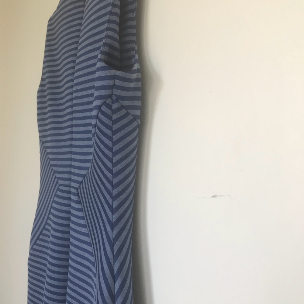 Calvin Klein blue striped knit Sheath dress